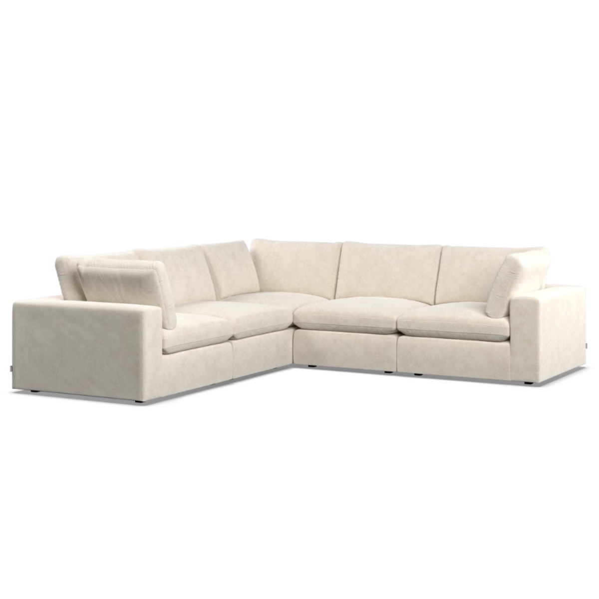 Corner Sofa - OBLAK Fabric 4 Seater Right Hand Facing Cotton