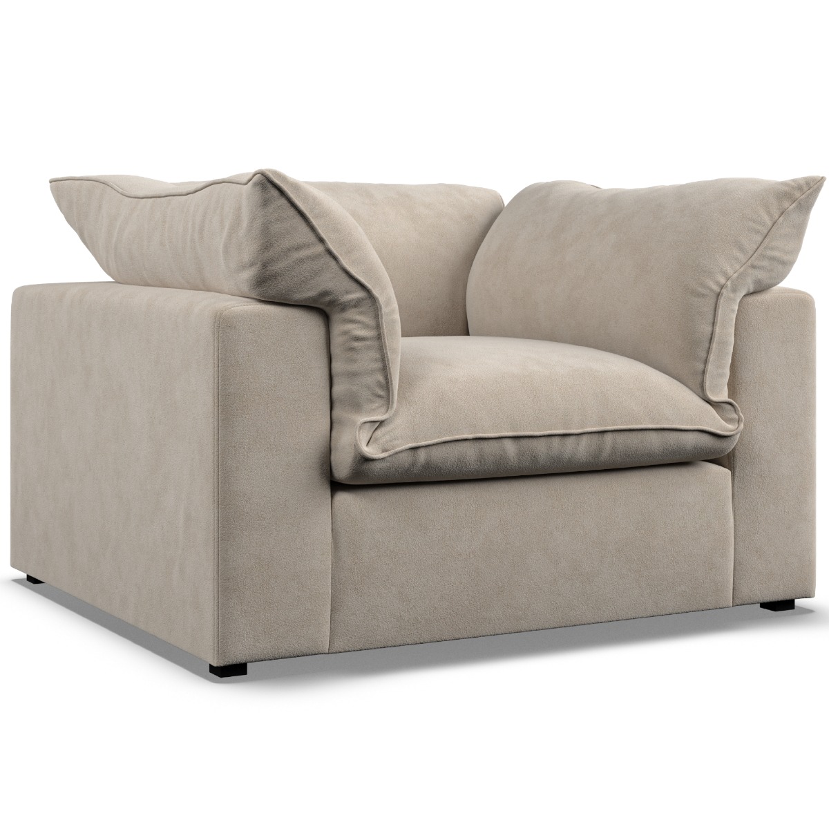 Armchair - PUEBLA Fabric Eggshell