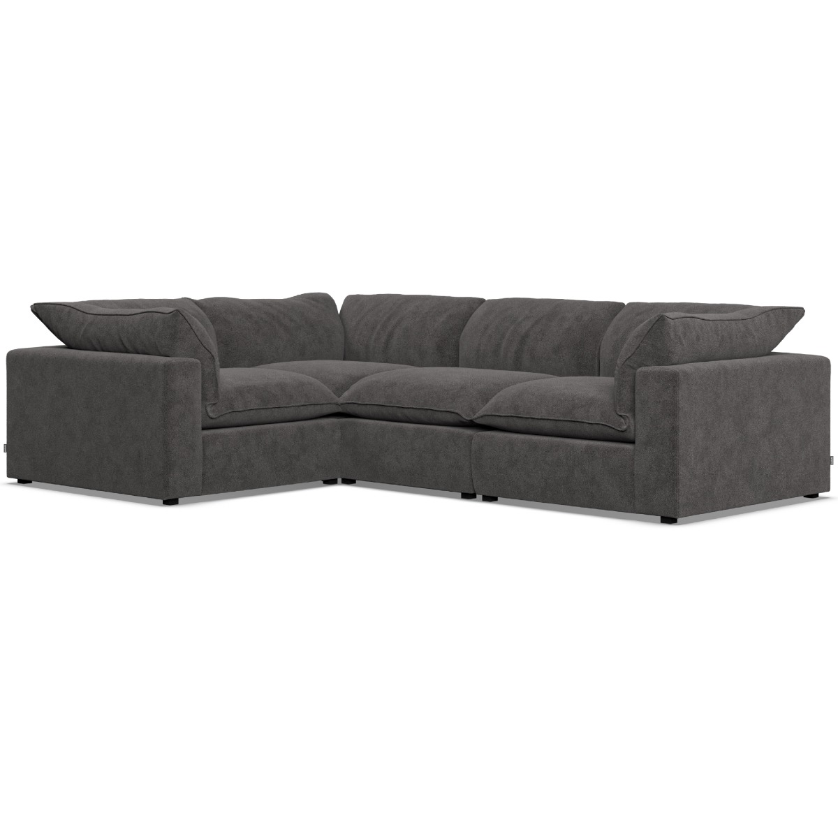 Corner Sofa - PUEBLA Fabric 3 Seater Right Hand Facing Slate