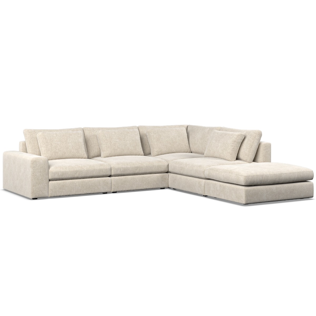 Corner Sofa - SOVA Fabric 4 Seater Left Hand Facing - Ivory