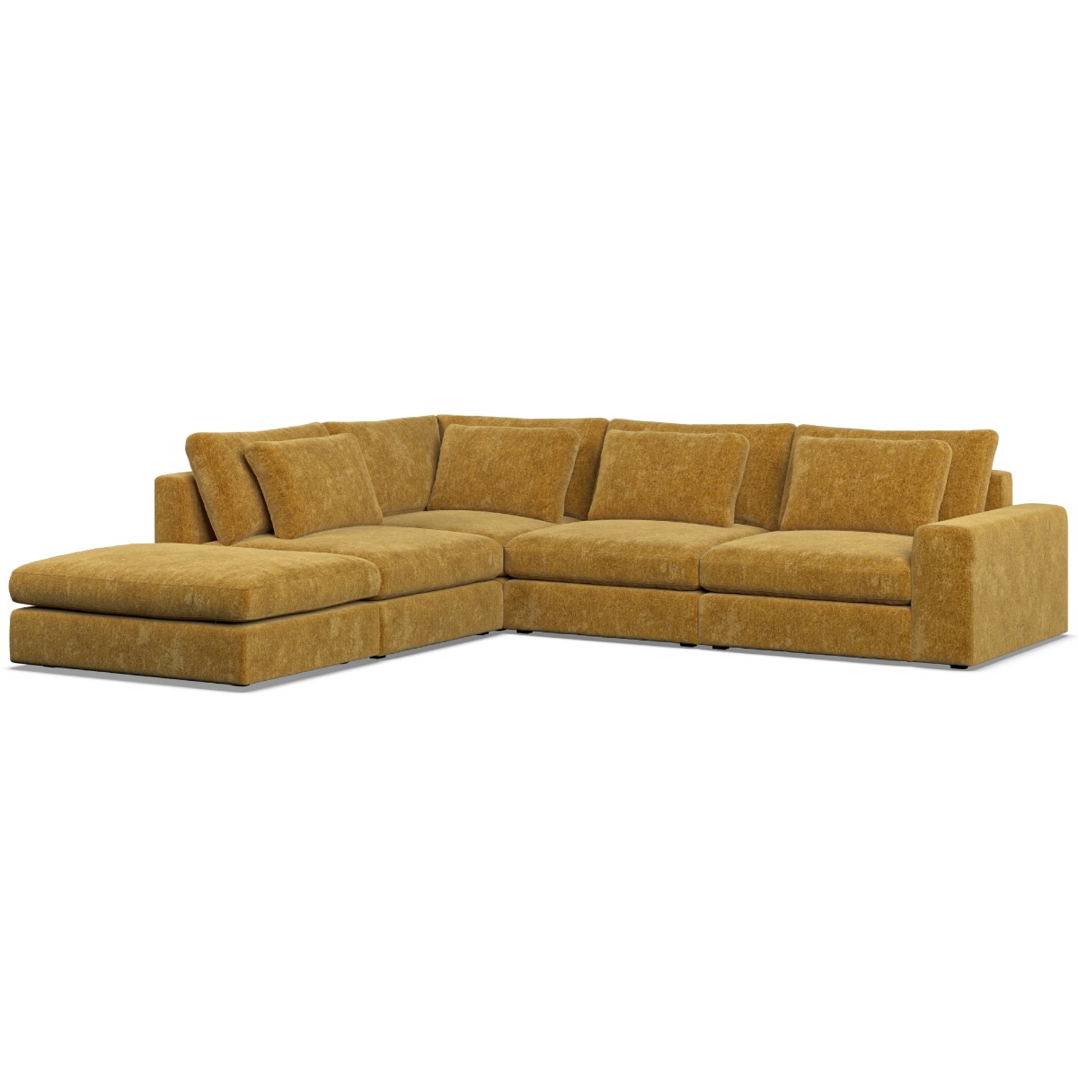 Corner Sofa - SOVA Fabric 4 Seater Right Hand Facing Sunny - Footstool End