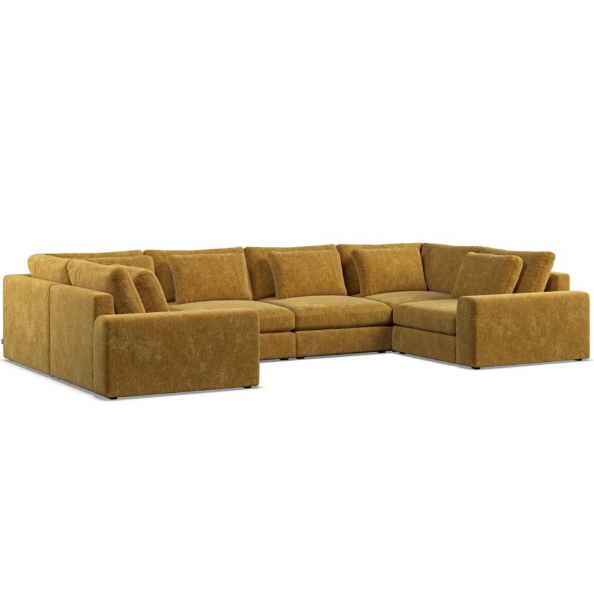 Corner Sofa - SOVA Fabric 6 Seater U Shaped - Sunny