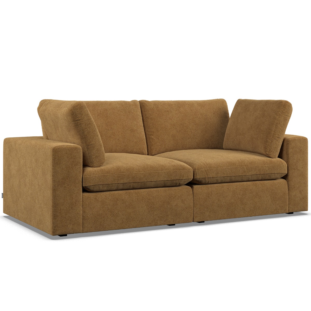 2 Seater Sofa - OBLAK Fabric Amber