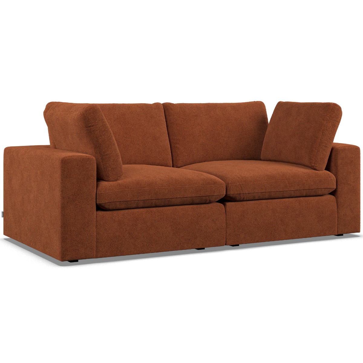 2 Seater Sofa - OBLAK Fabric Saffron