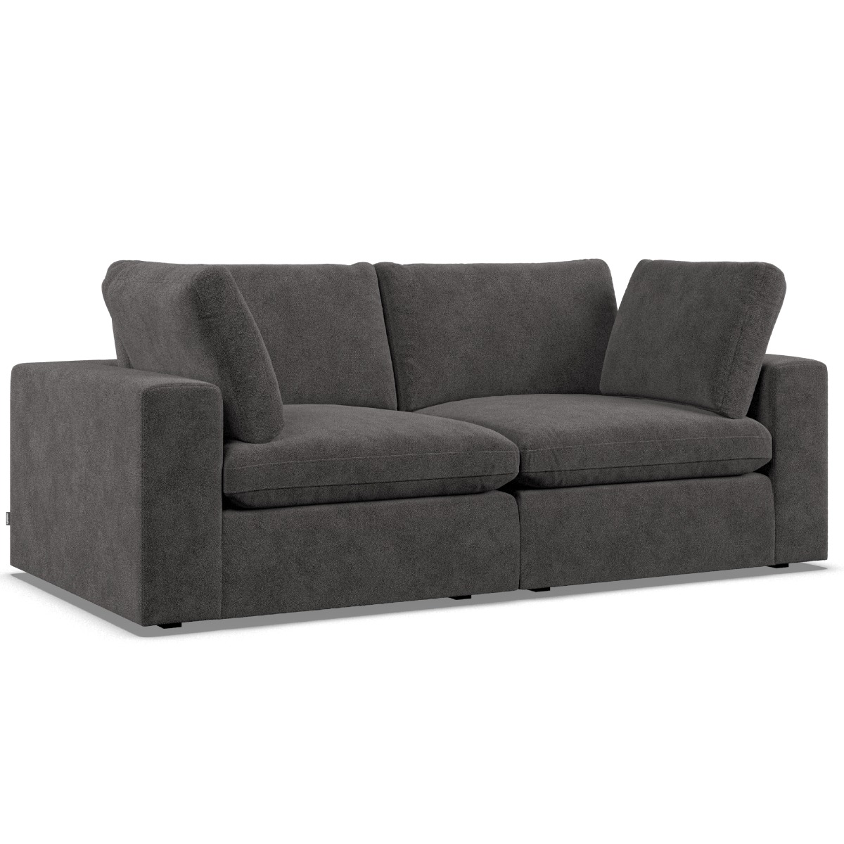 2 Seater Sofa - OBLAK Fabric Slate