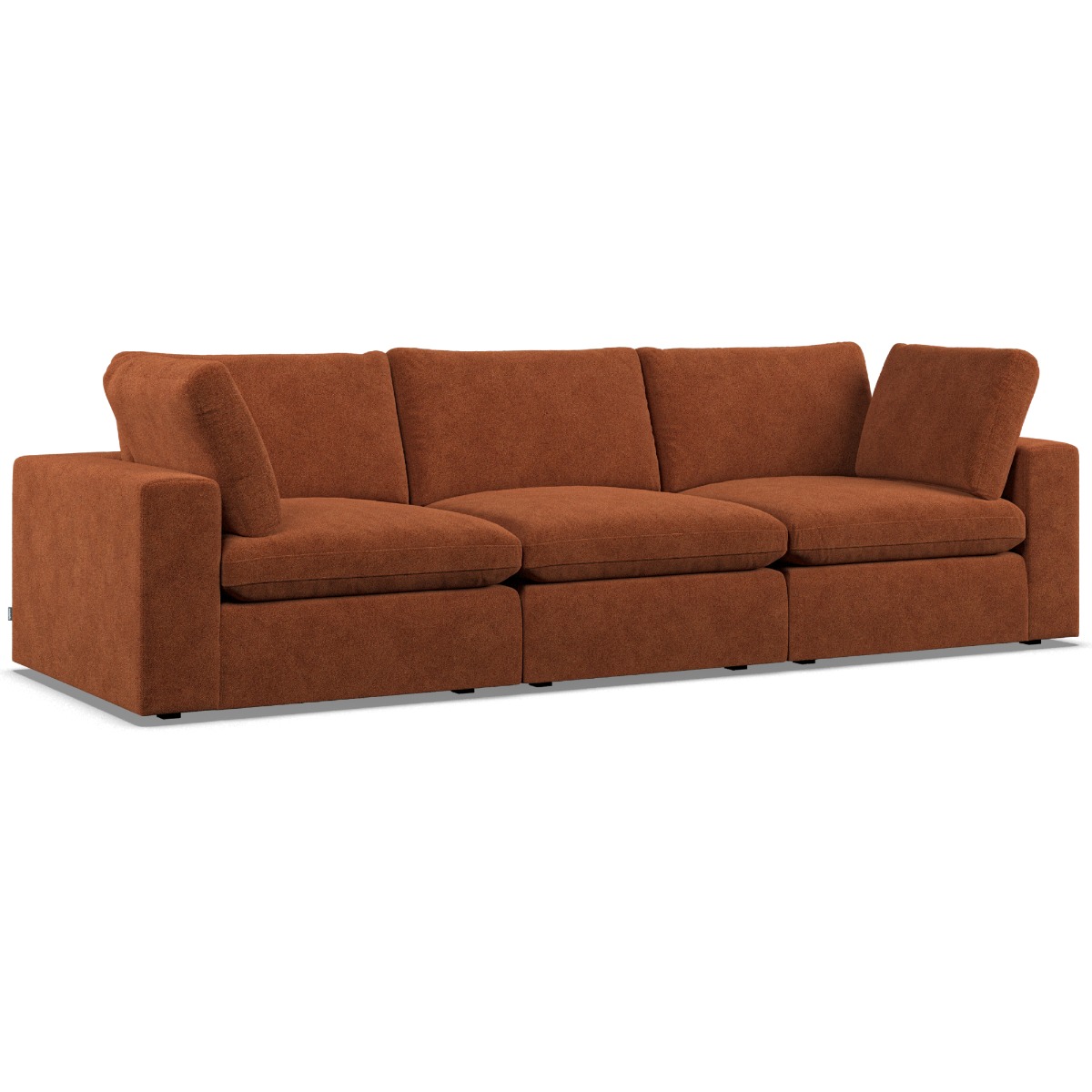 3 Seater Sofa - OBLAK Fabric Saffron
