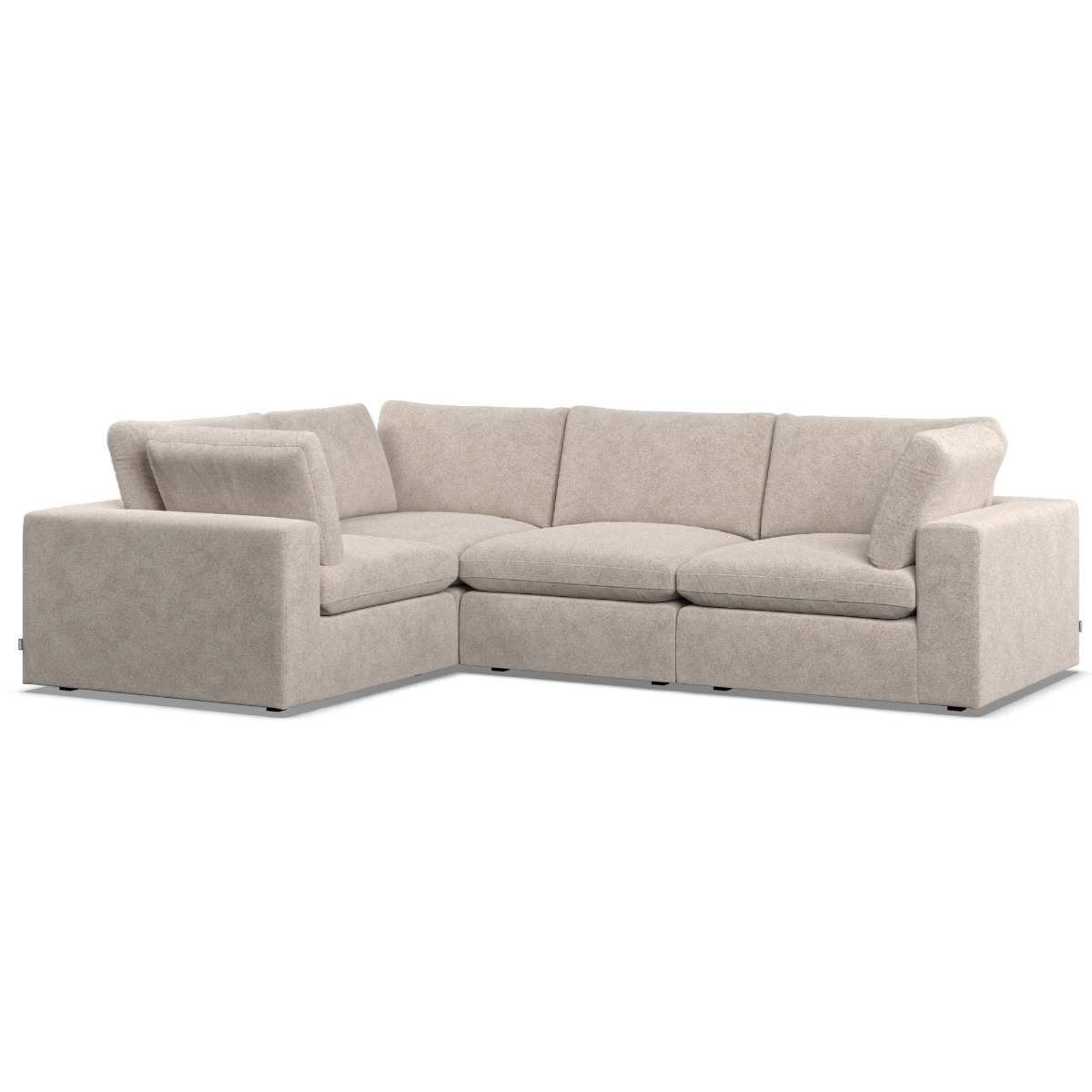 Corner Sofa - OBLAK Fabric 3 Seater Right Hand Facing Fossil