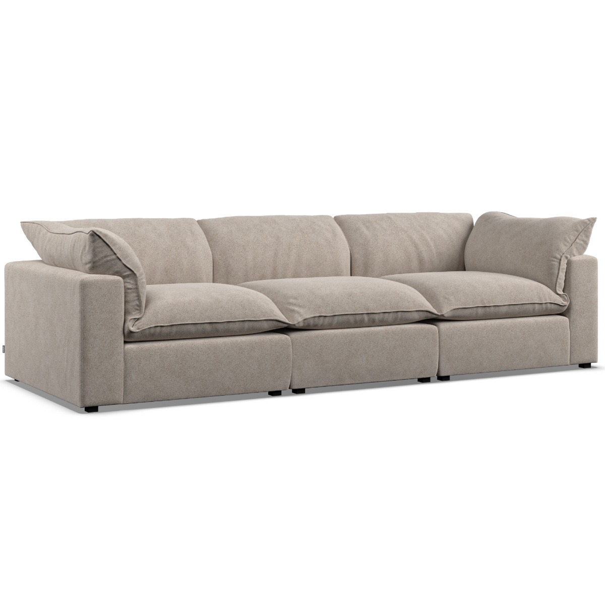 3 Seater Sofa - PUEBLA Fabric Fossil