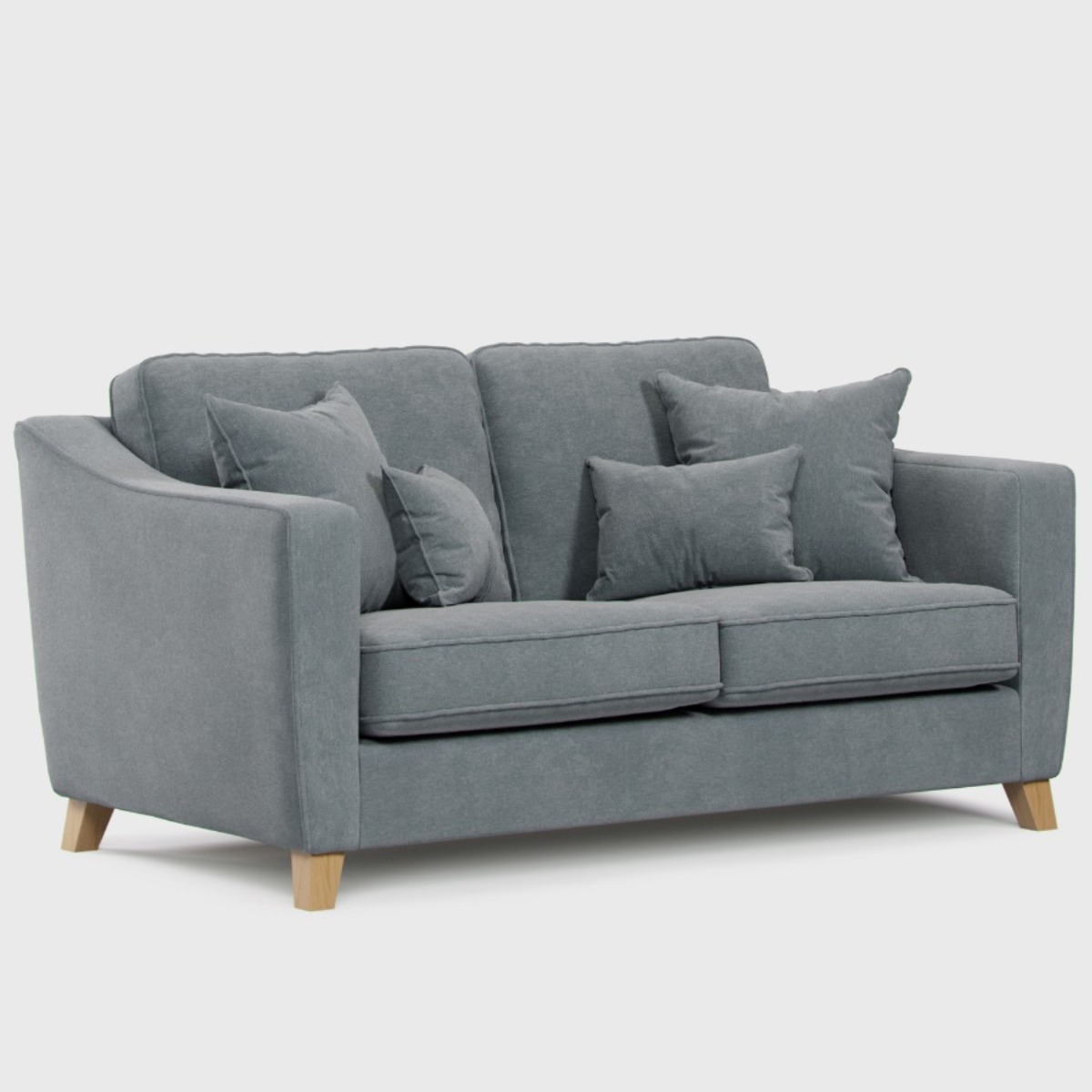 2 Seater Sofa - KRISTY Fabric - Light Grey
