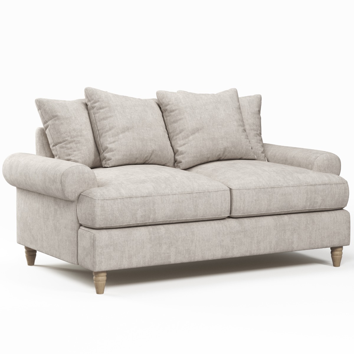 2 Seater Sofa - LUXE Fabric - Light Beige