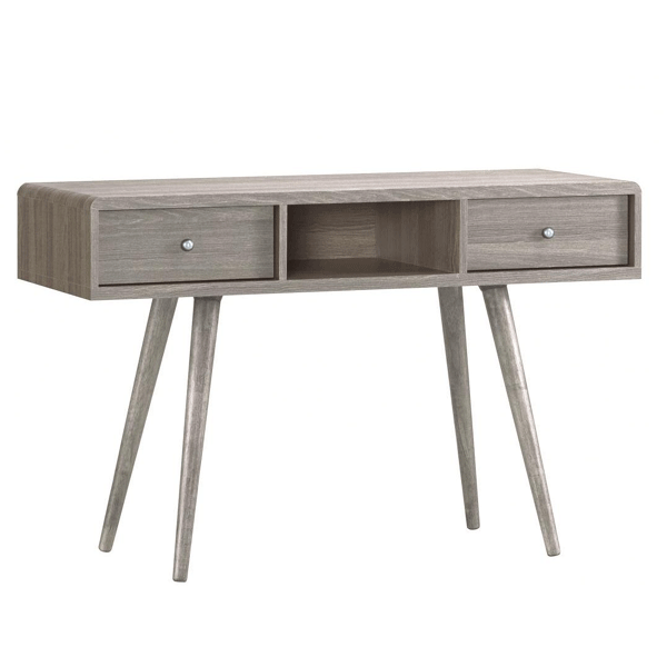 Dressing Table - ASHISH 2 Drawer Dresser Grey Oak Effect 120cm
