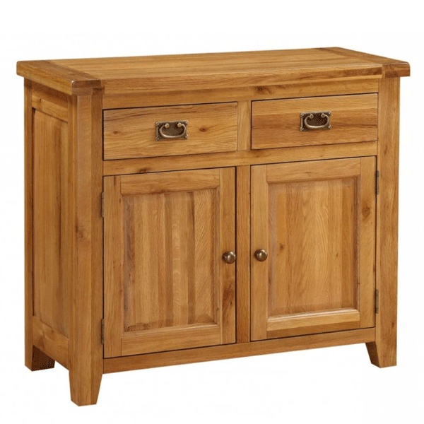 Wycombe Solid Oak Finish Sideboard 2 Doors and 2 Drawers - Small