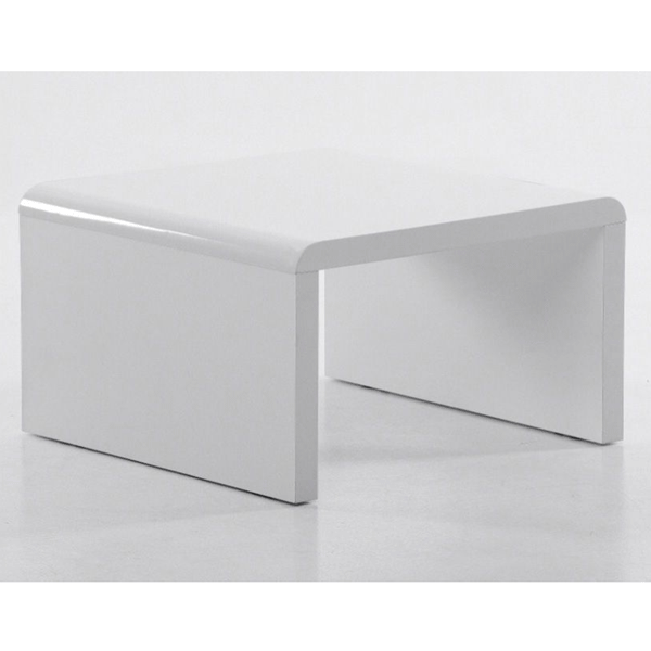 Selkirk Cutler High Gloss White Lamp Table - Square