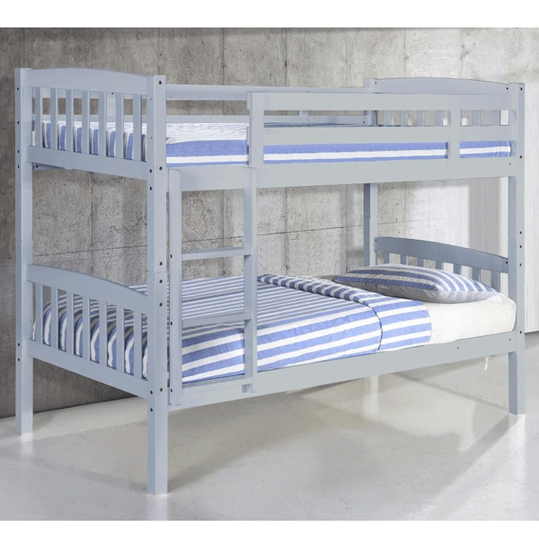 Erewash Grey Detachable Single Bunk Bed - Solid Wood