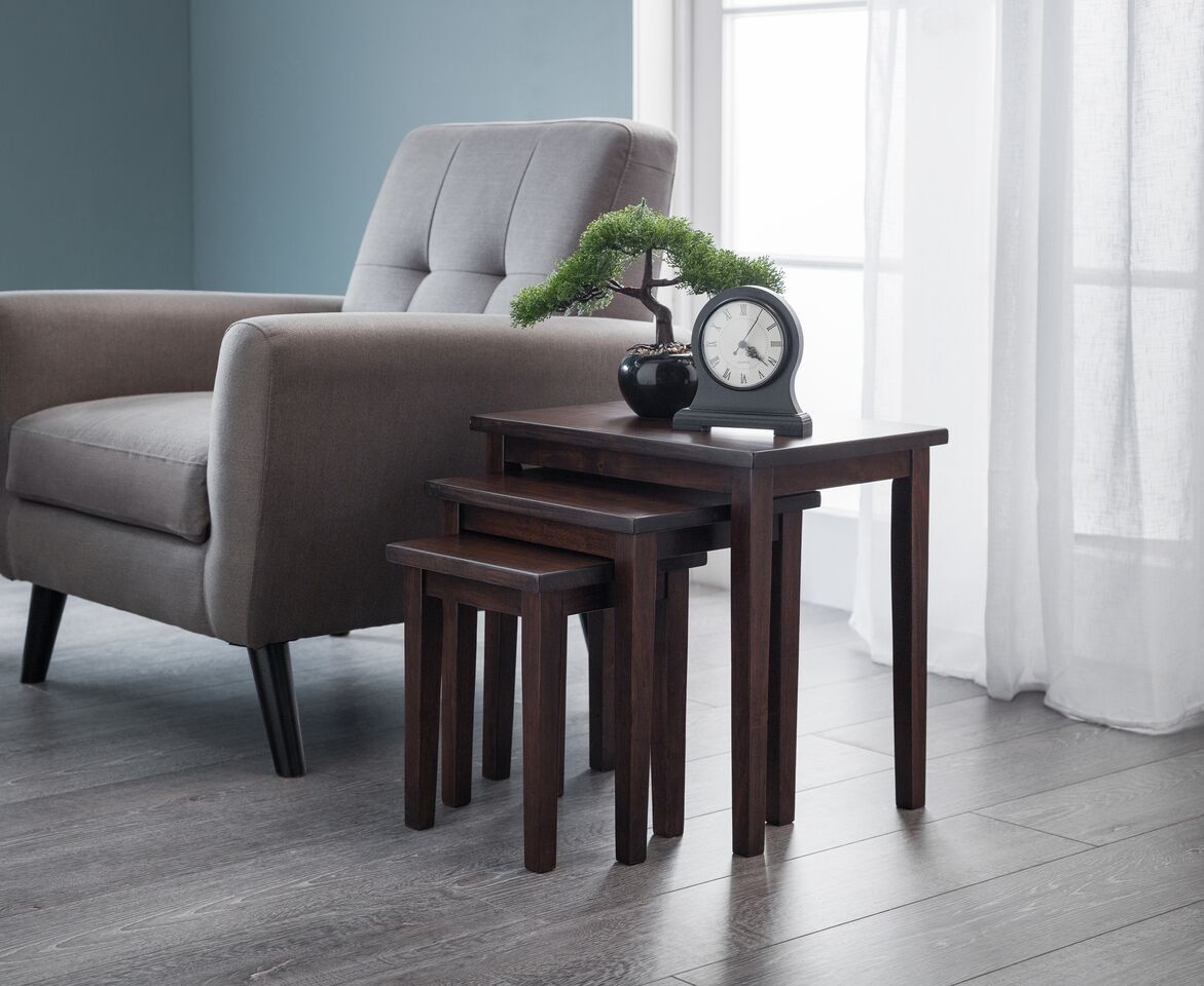 Cleo 3PC Nest of Tables Range - Mahogany