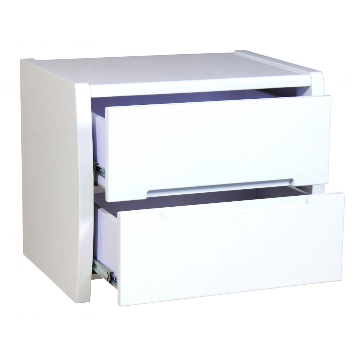 Bedside Table - CORALINE Nightstand White 52cm