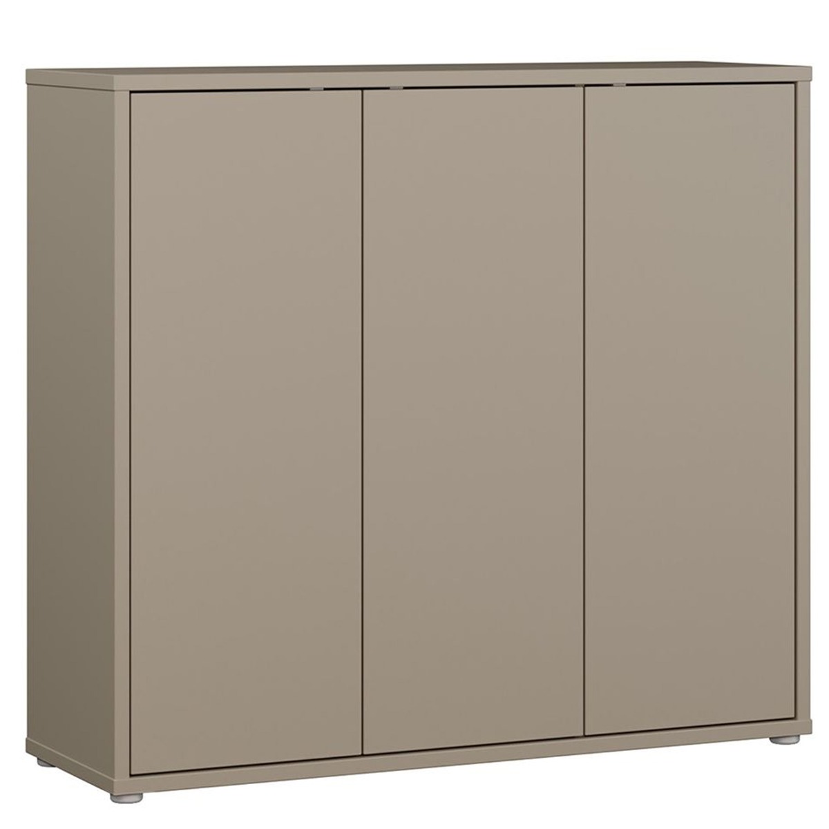 SOLARA Shoe Cabinet with 3 Push to Open Doors - Taupe