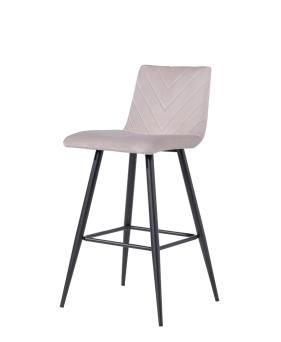 SERANO Velet Cannock Retro Bar Stool Set of 2 - Taupe