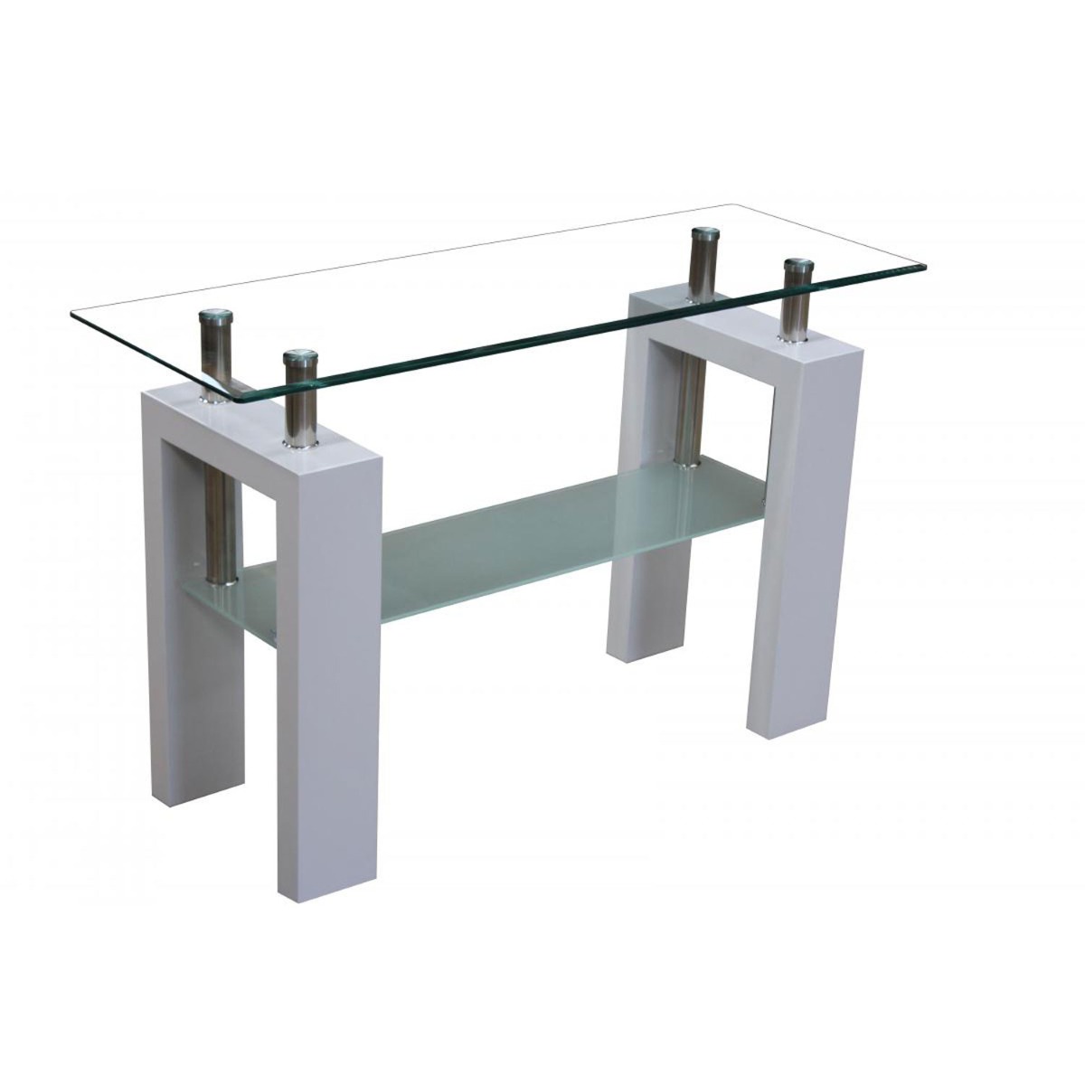 Atticus High Gloss Console Table - White