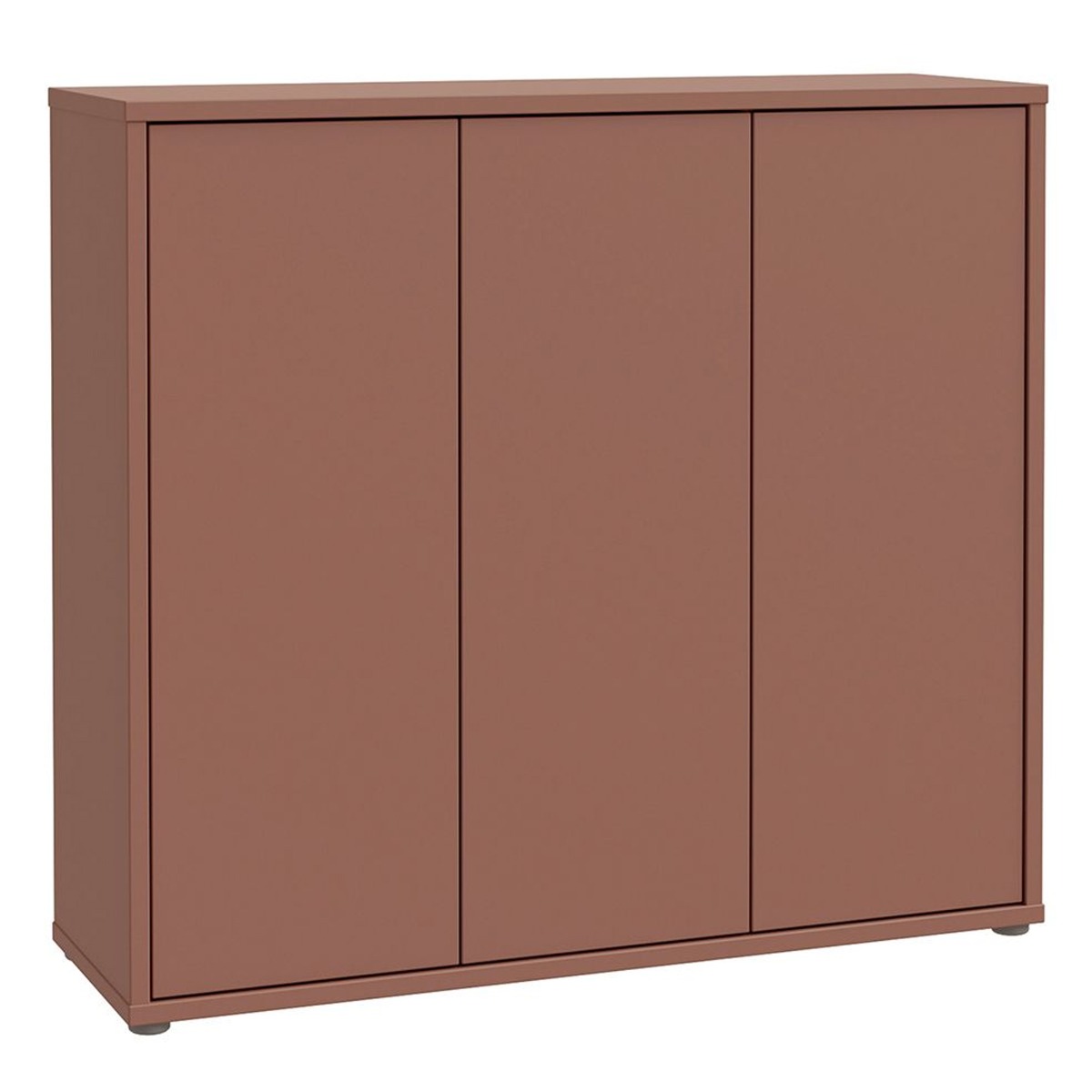 SOLARA Shoe Cabinet with 3 Push to Open Doors - Terracotta