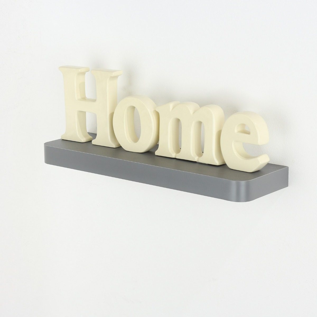 Trent Narrow Floating Display Shelf Kit - Grey-80cm