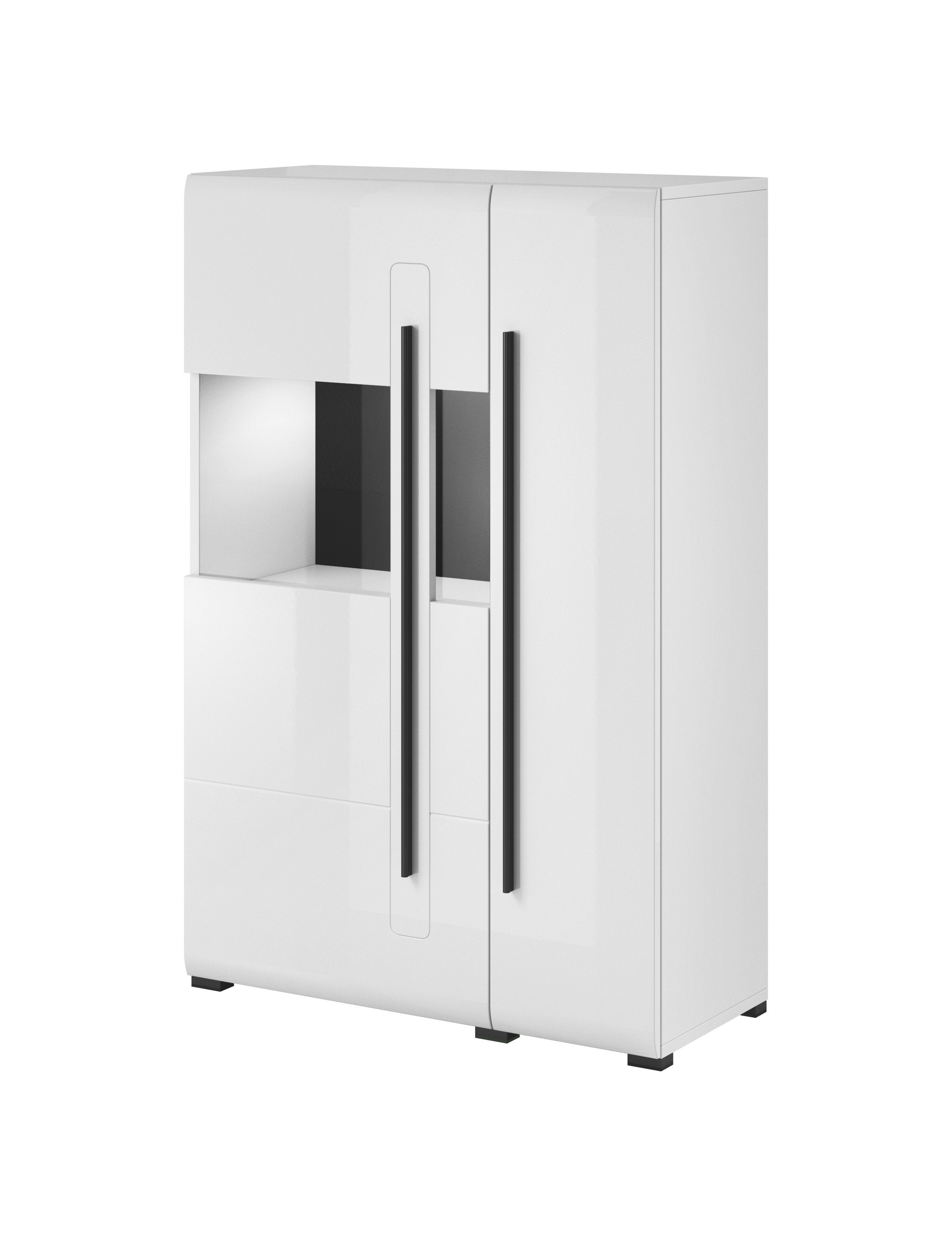 Oklahoma 42 Display Sideboard Cabinet - White Gloss