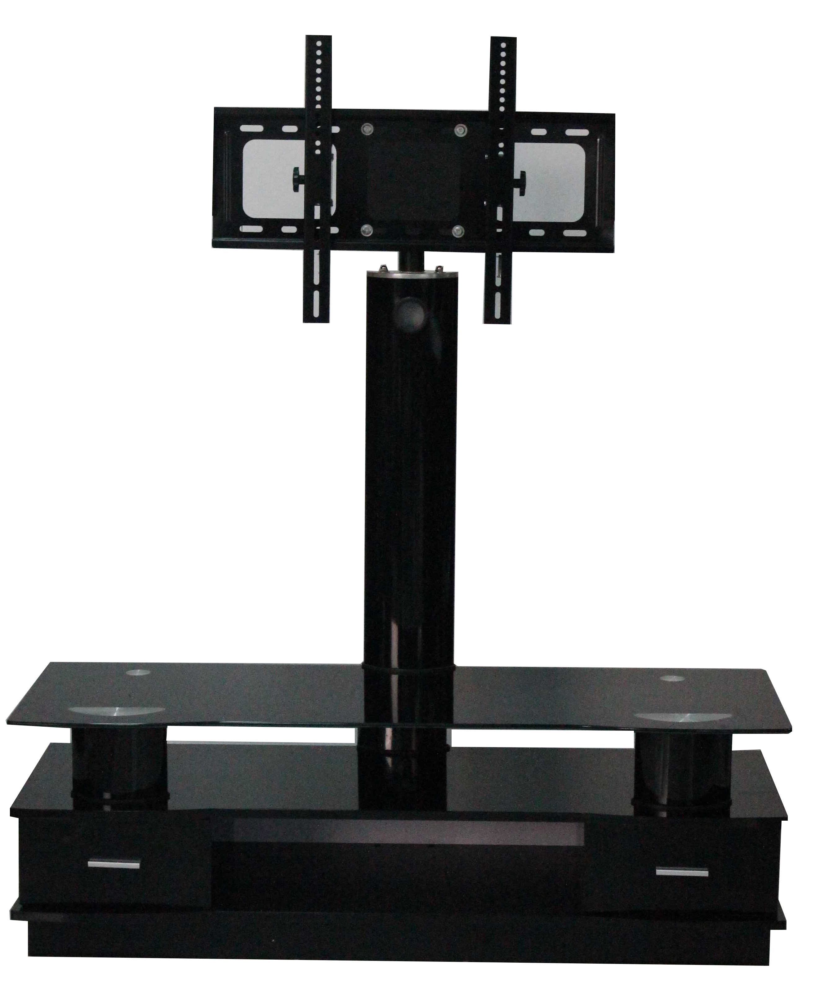 London 2 Drawer TV Stand with Bracket - Black