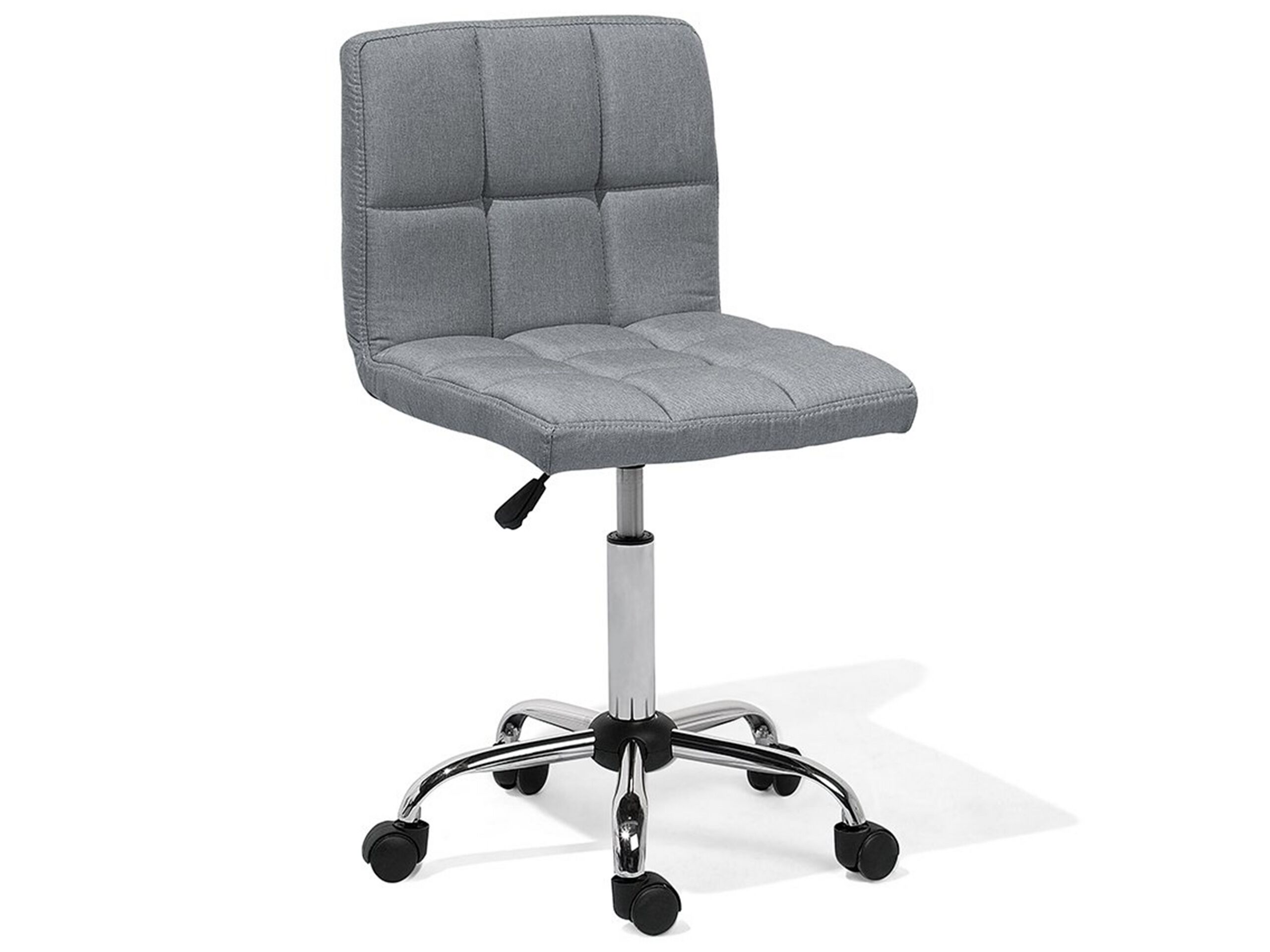 Desk Chair Grey Swivel Adjustable Height Metal Leg