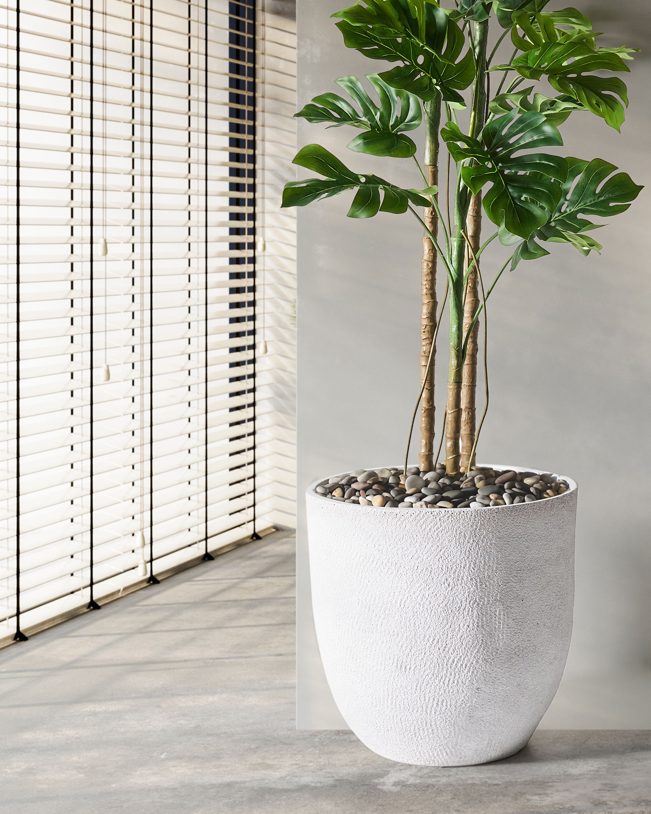 Plant Pot 55x55x53cm Off - White