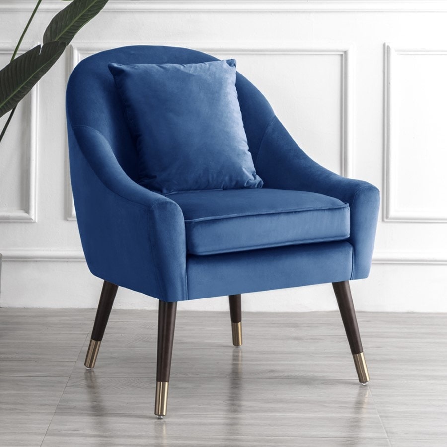 VALORA Velvet Dining Chair - Dark Blue