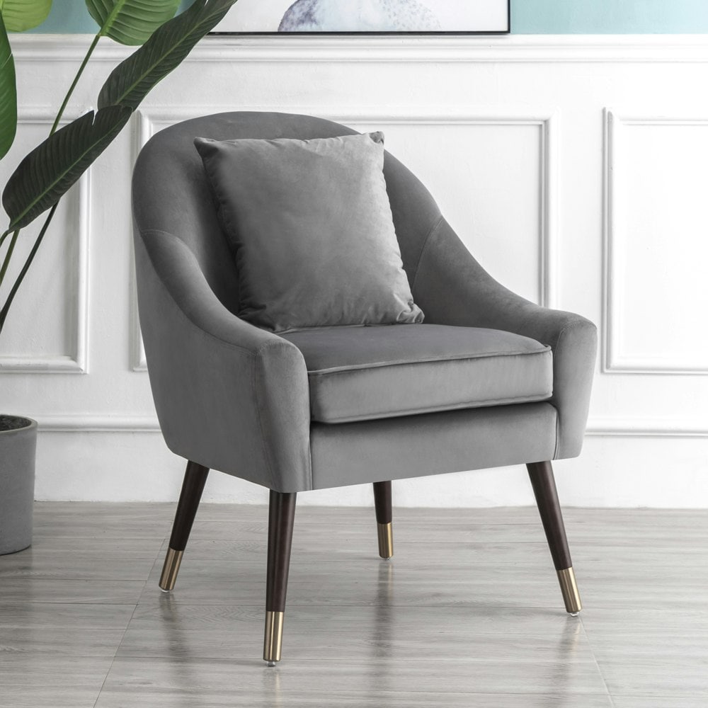 VALORA Velvet Dining Chair - Grey