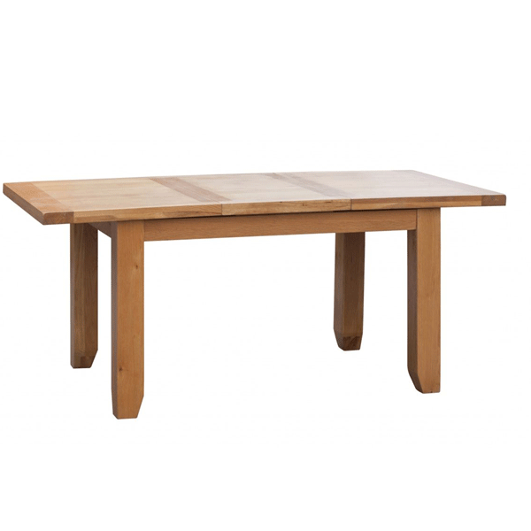 Wycombe Light Oak Finish Extending Oak Dining Table - Small