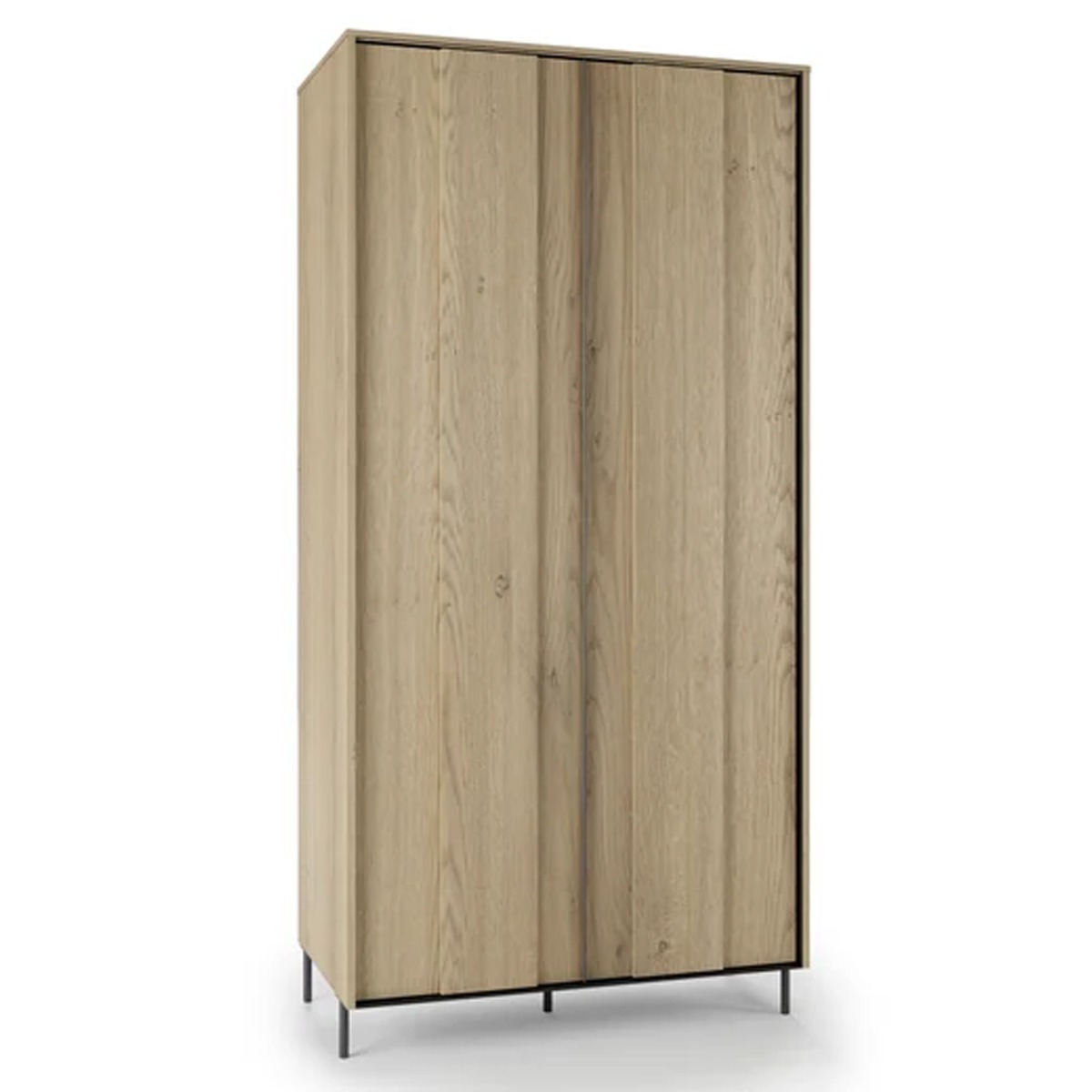 VETRA 2 Door Tall Cabinet - Oak