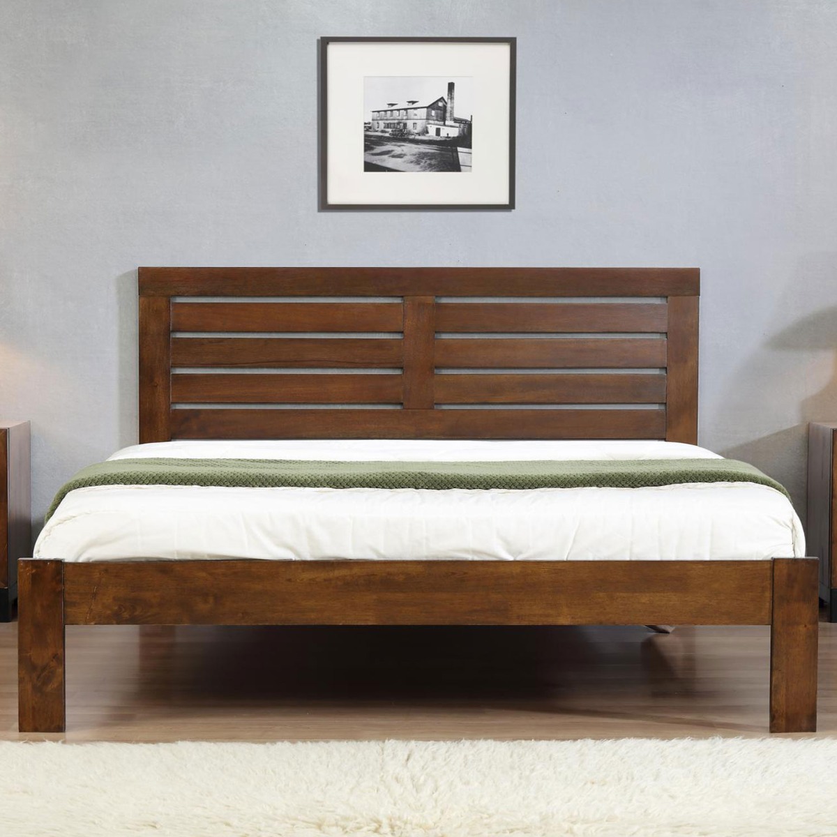Marcella 5ft King Size Bed - Rustic Oak