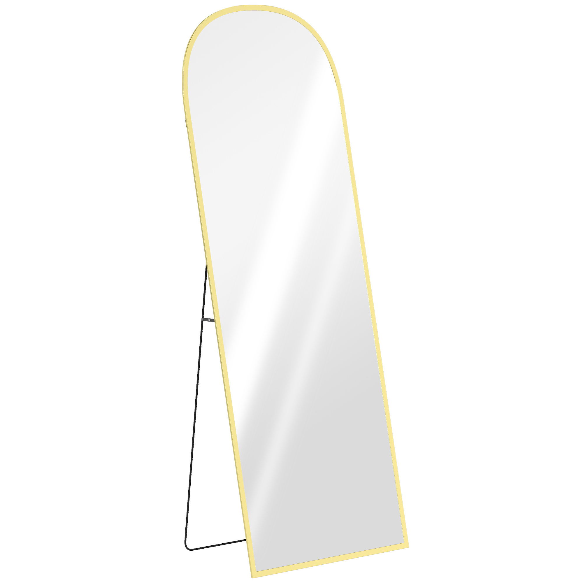HERON 165cm Aluminium Frame Standing Mirror Gold