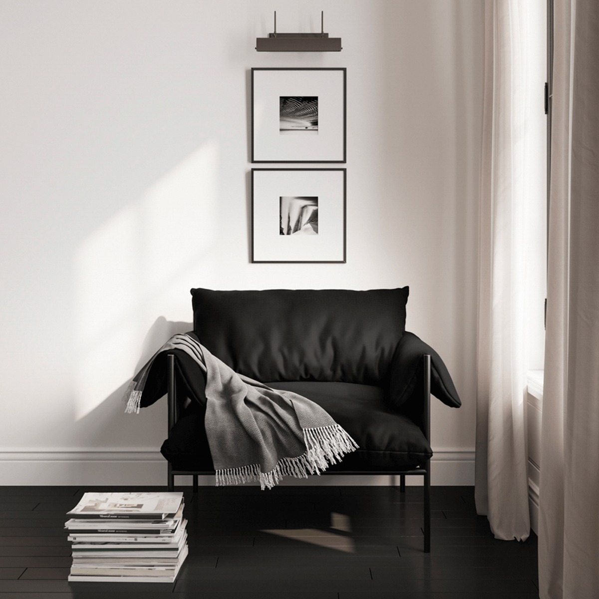 WARDEN Weave Armchair - Onyx