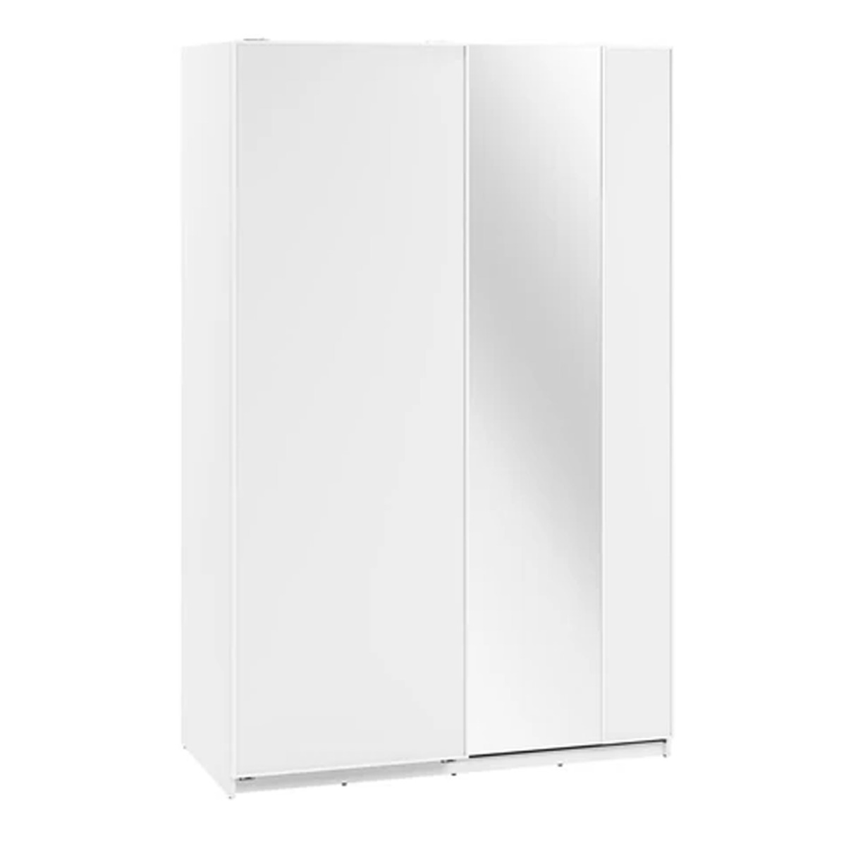SULLIVAN 2 Door Mirrored Sliding Wardrobe White - 150cm