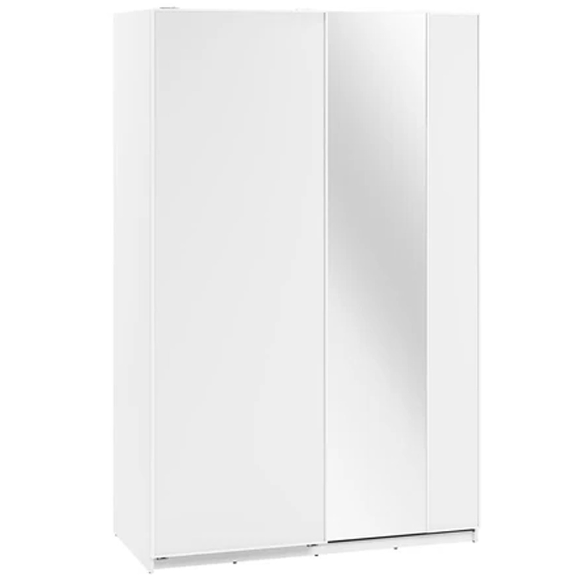 SULLIVAN 2 Door Mirrored Sliding Wardrobe White - 170cm