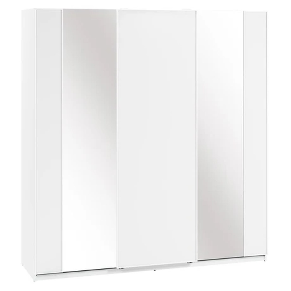 SULLIVAN 3 Door Mirrored Sliding Wardrobe White - 220cm