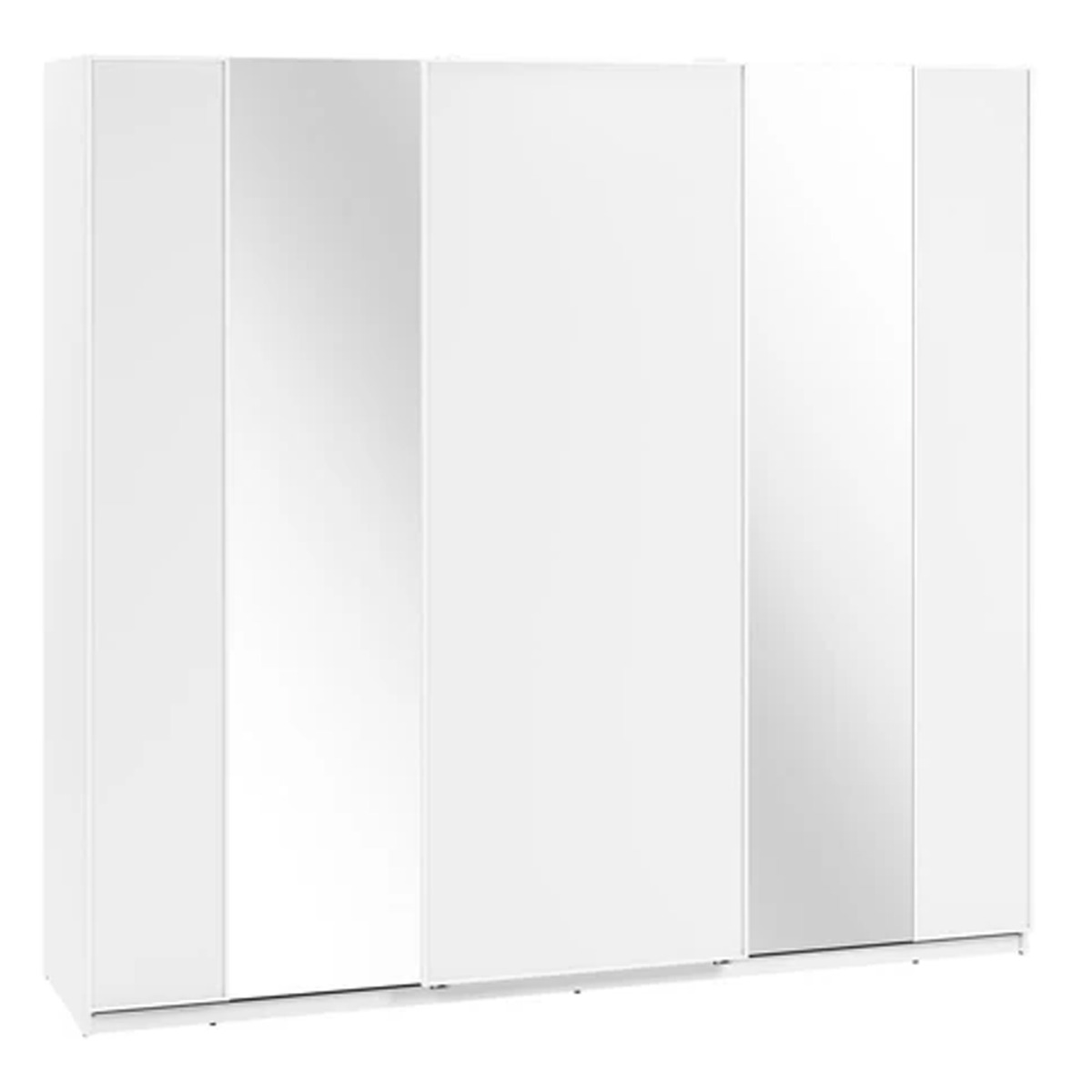SULLIVAN 3 Door Mirrored Sliding Wardrobe White - 250cm