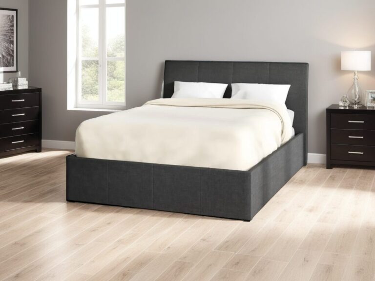 Kingsize Bed - TEXORA 5ft Ottoman Bedframe - Grey