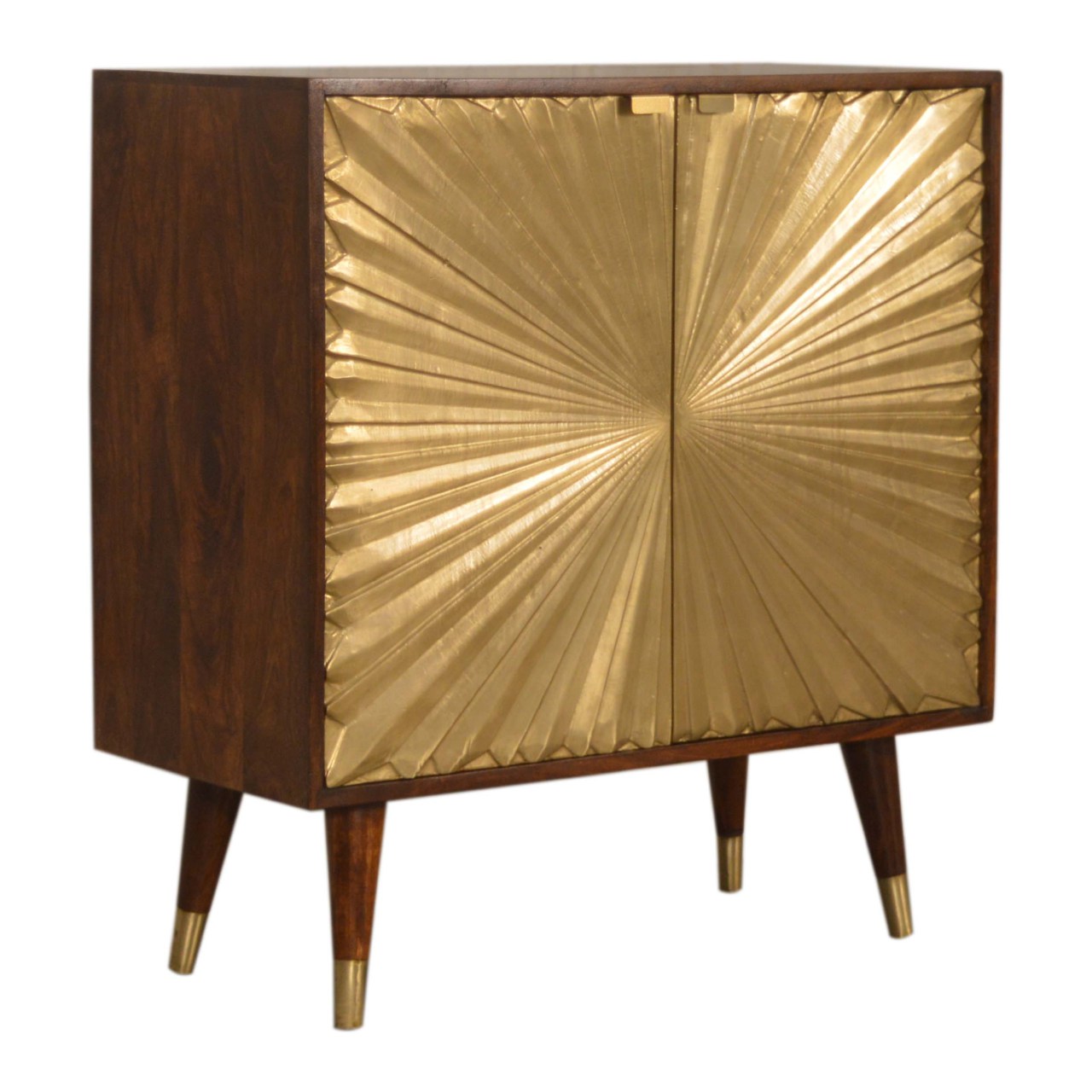 MESHA Sideboard Solid Wood Storage Cabinet - Gold