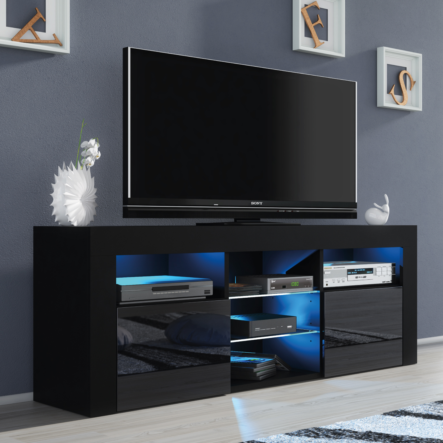FJORD TV Unit 145cm - Black