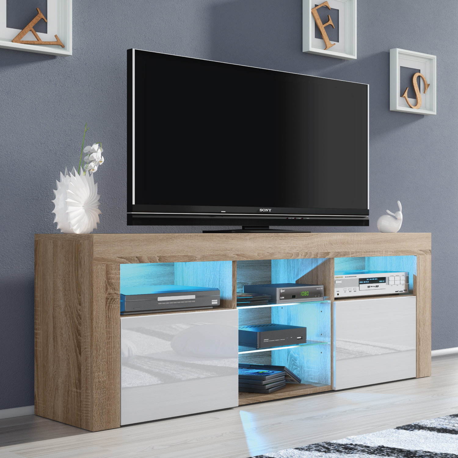 FJORD TV Unit 145cm - Natural Oak