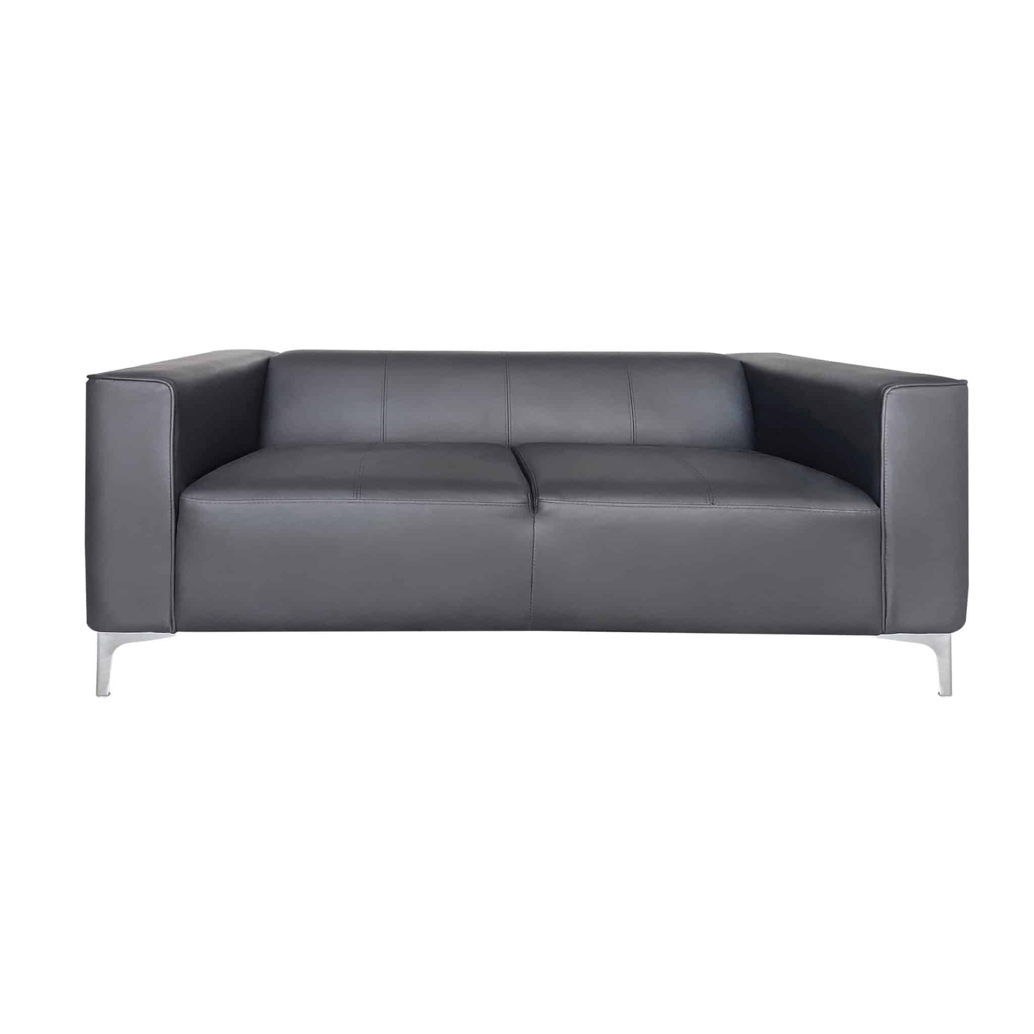 2 Seater Sofa - ASTRU Leather Sofa - Grey