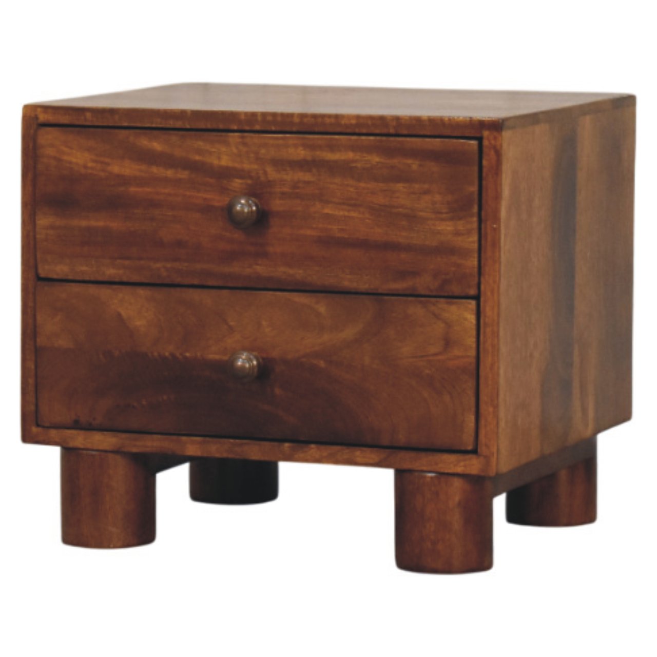 TULO 2 Drawer Bedside Table - Medium Oak
