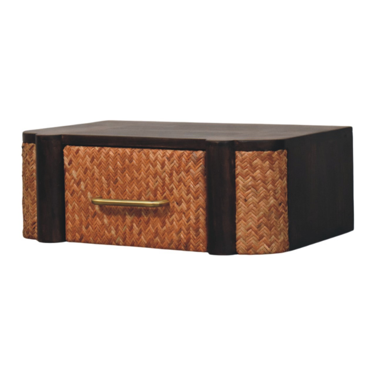 RATTA Wall Mounted Bedside Table - Brown
