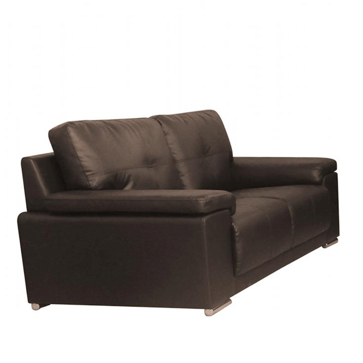 Richmond Luxe Comfort Classic Bonded Leather and PU 2-Seater Sofa in Brown